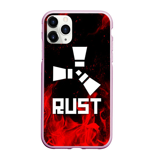 Чехол iPhone 11 Pro матовый RUST / 3D-Розовый – фото 1