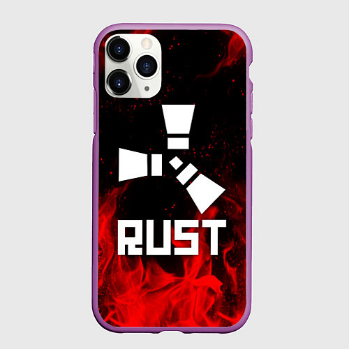 Чехол iPhone 11 Pro матовый RUST / 3D-Фиолетовый – фото 1