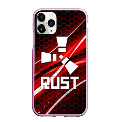 Чехол iPhone 11 Pro матовый RUST, цвет: 3D-розовый