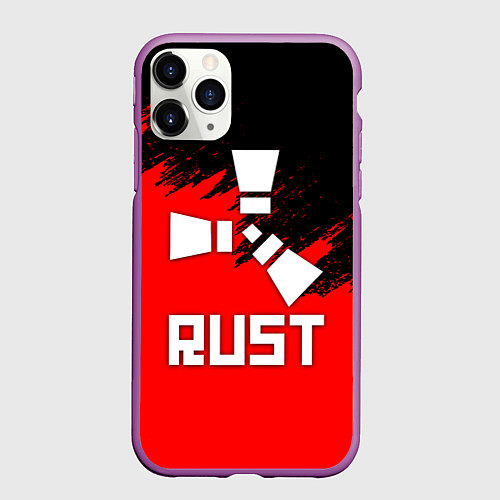 Чехол iPhone 11 Pro матовый RUST / 3D-Фиолетовый – фото 1