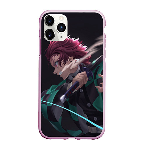 Чехол iPhone 11 Pro матовый KIMETSU NO YAIBA / 3D-Розовый – фото 1