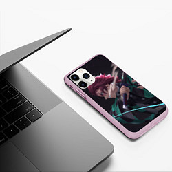 Чехол iPhone 11 Pro матовый KIMETSU NO YAIBA, цвет: 3D-розовый — фото 2