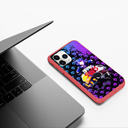 Чехол iPhone 11 Pro матовый Brawl Stars CROW, цвет: 3D-красный — фото 2