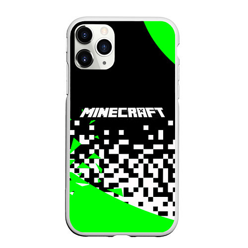 Чехол iPhone 11 Pro матовый Minecraft / 3D-Белый – фото 1