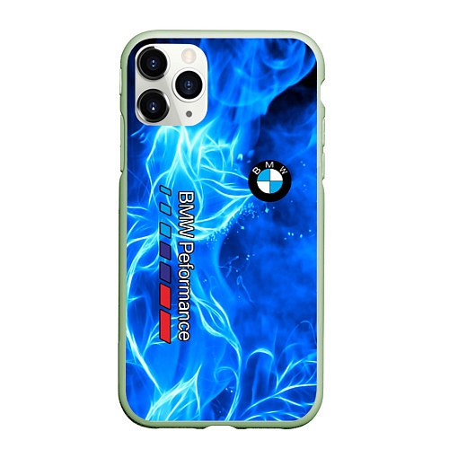 Чехол iPhone 11 Pro матовый BMW / 3D-Салатовый – фото 1