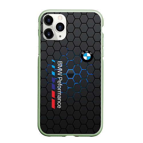 Чехол iPhone 11 Pro матовый BMW / 3D-Салатовый – фото 1