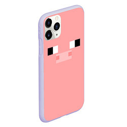 Чехол iPhone 11 Pro матовый Minecraft Pig, цвет: 3D-светло-сиреневый — фото 2