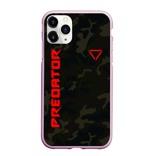 Чехол iPhone 11 Pro матовый Predator Military / 3D-Розовый – фото 1