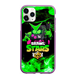 Чехол iPhone 11 Pro матовый Brawl Stars Virus 8-Bit, цвет: 3D-фиолетовый