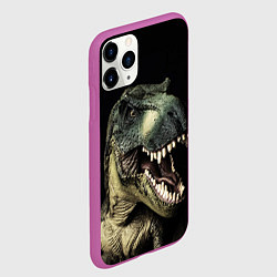 Чехол iPhone 11 Pro матовый Динозавр T-Rex, цвет: 3D-фиолетовый — фото 2