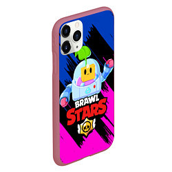 Чехол iPhone 11 Pro матовый BRAWL STARS SPROUT, цвет: 3D-малиновый — фото 2