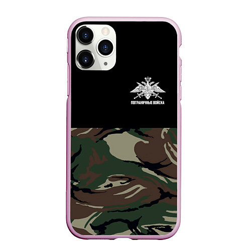 Чехол iPhone 11 Pro матовый Пограничные Войска камуфляж / 3D-Розовый – фото 1