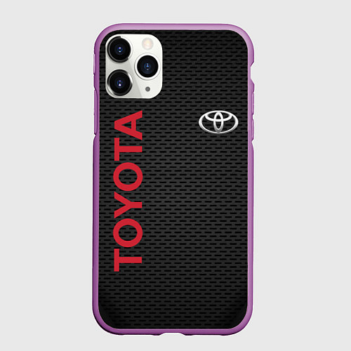 Чехол iPhone 11 Pro матовый TOYOTA / 3D-Фиолетовый – фото 1