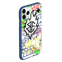 Чехол iPhone 11 Pro матовый BILLIE EILISH GRAFFITI, цвет: 3D-тёмно-синий — фото 2