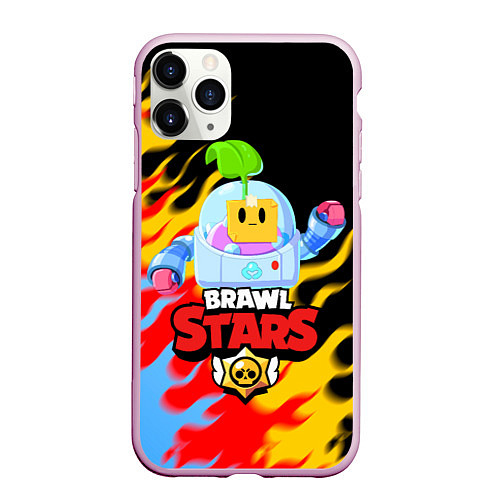 Чехол iPhone 11 Pro матовый BRAWL STARS SPROUT / 3D-Розовый – фото 1