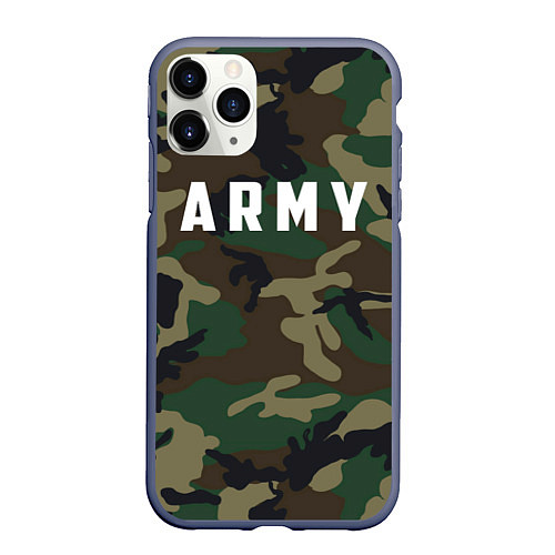 Чехол iPhone 11 Pro матовый ARMY / 3D-Серый – фото 1