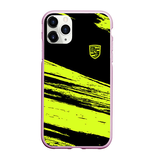 Чехол iPhone 11 Pro матовый Porsche / 3D-Розовый – фото 1