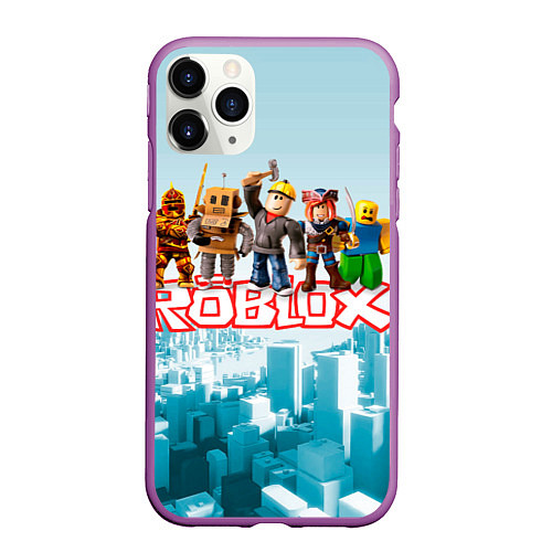 Чехол iPhone 11 Pro матовый ROBLOX 5 / 3D-Фиолетовый – фото 1