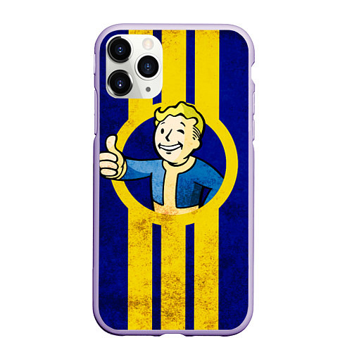 Чехол iPhone 11 Pro матовый FALLOUT 4 / 3D-Светло-сиреневый – фото 1