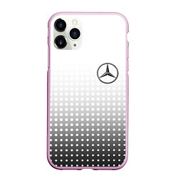 Чехол iPhone 11 Pro матовый Mercedes-Benz, цвет: 3D-розовый
