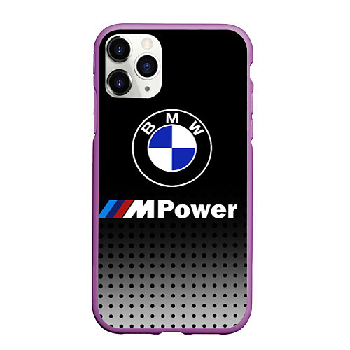 Чехол iPhone 11 Pro матовый BMW / 3D-Фиолетовый – фото 1