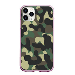 Чехол iPhone 11 Pro матовый КАМУФЛЯЖ, цвет: 3D-розовый