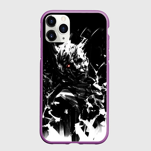 Чехол iPhone 11 Pro матовый Dead by Daylight / 3D-Фиолетовый – фото 1