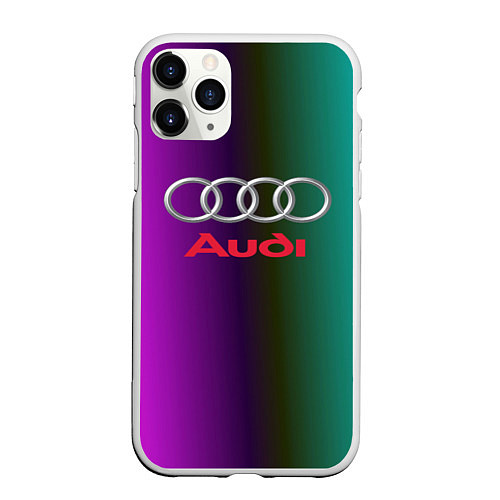 Чехол iPhone 11 Pro матовый Audi / 3D-Белый – фото 1