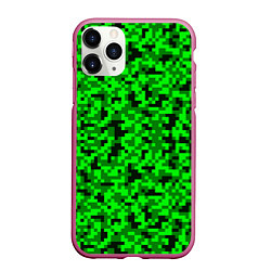 Чехол iPhone 11 Pro матовый КАМУФЛЯЖ GREEN