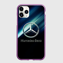 Чехол iPhone 11 Pro матовый Mercedes, цвет: 3D-фиолетовый