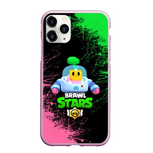 Чехол iPhone 11 Pro матовый BRAWL STARS SPROUT / 3D-Розовый – фото 1