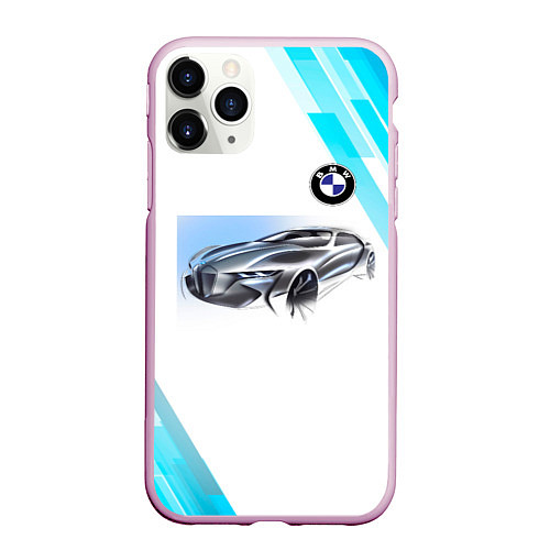Чехол iPhone 11 Pro матовый BMW / 3D-Розовый – фото 1