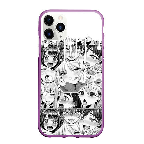 Чехол iPhone 11 Pro матовый AHEGAO / 3D-Фиолетовый – фото 1