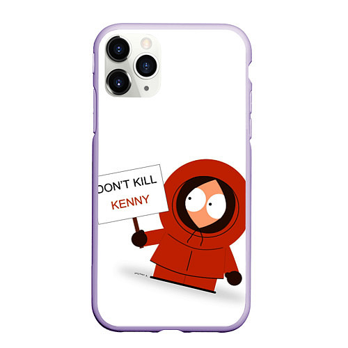 Чехол iPhone 11 Pro матовый Kenny McCormick / 3D-Светло-сиреневый – фото 1