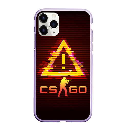 Чехол iPhone 11 Pro матовый CS:GO / 3D-Светло-сиреневый – фото 1