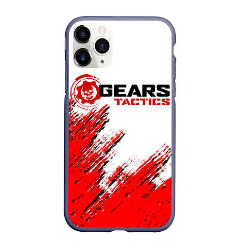 Чехол iPhone 11 Pro матовый GEARS TACTICS / 3D-Серый – фото 1