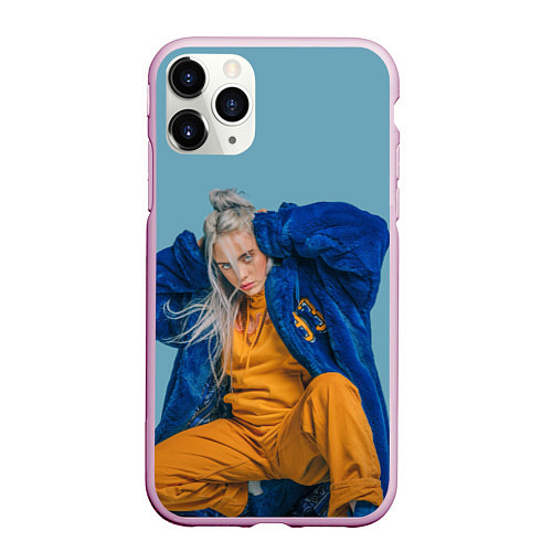 Чехол iPhone 11 Pro матовый Billie Eilish / 3D-Розовый – фото 1