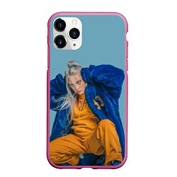 Чехол iPhone 11 Pro матовый Billie Eilish, цвет: 3D-малиновый