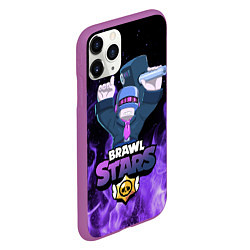 Чехол iPhone 11 Pro матовый Brawl Stars DJ Frank, цвет: 3D-фиолетовый — фото 2