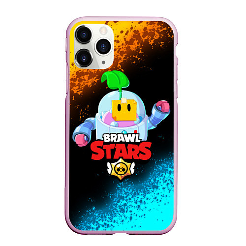 Чехол iPhone 11 Pro матовый BRAWL STARS SPROUT / 3D-Розовый – фото 1