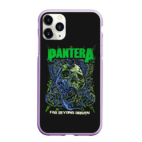 Чехол iPhone 11 Pro матовый PANTERA / 3D-Сиреневый – фото 1