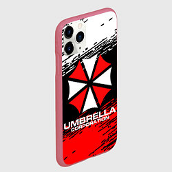 Чехол iPhone 11 Pro матовый Umbrella Corporation, цвет: 3D-малиновый — фото 2