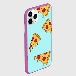 Чехол iPhone 11 Pro матовый Ароматная пицца, цвет: 3D-фиолетовый — фото 2