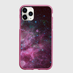 Чехол iPhone 11 Pro матовый Birth and death of stars, цвет: 3D-малиновый