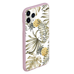 Чехол iPhone 11 Pro матовый Тропики хаки, цвет: 3D-розовый — фото 2