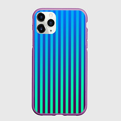 Чехол iPhone 11 Pro матовый Пикси полосы, цвет: 3D-фиолетовый