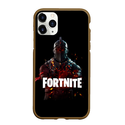 Чехол iPhone 11 Pro матовый Fortnite Black Knight / 3D-Коричневый – фото 1