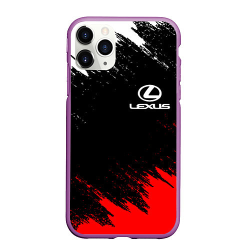 Чехол iPhone 11 Pro матовый LEXUS / 3D-Фиолетовый – фото 1