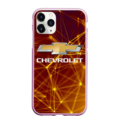 Чехол iPhone 11 Pro матовый Chevrolet, цвет: 3D-розовый