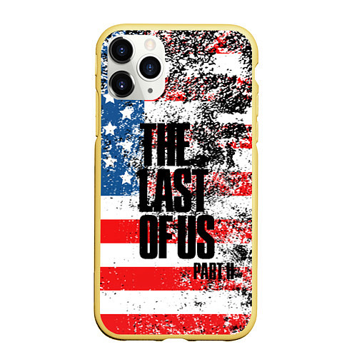 Чехол iPhone 11 Pro матовый THE LAST OF US PART 2 / 3D-Желтый – фото 1